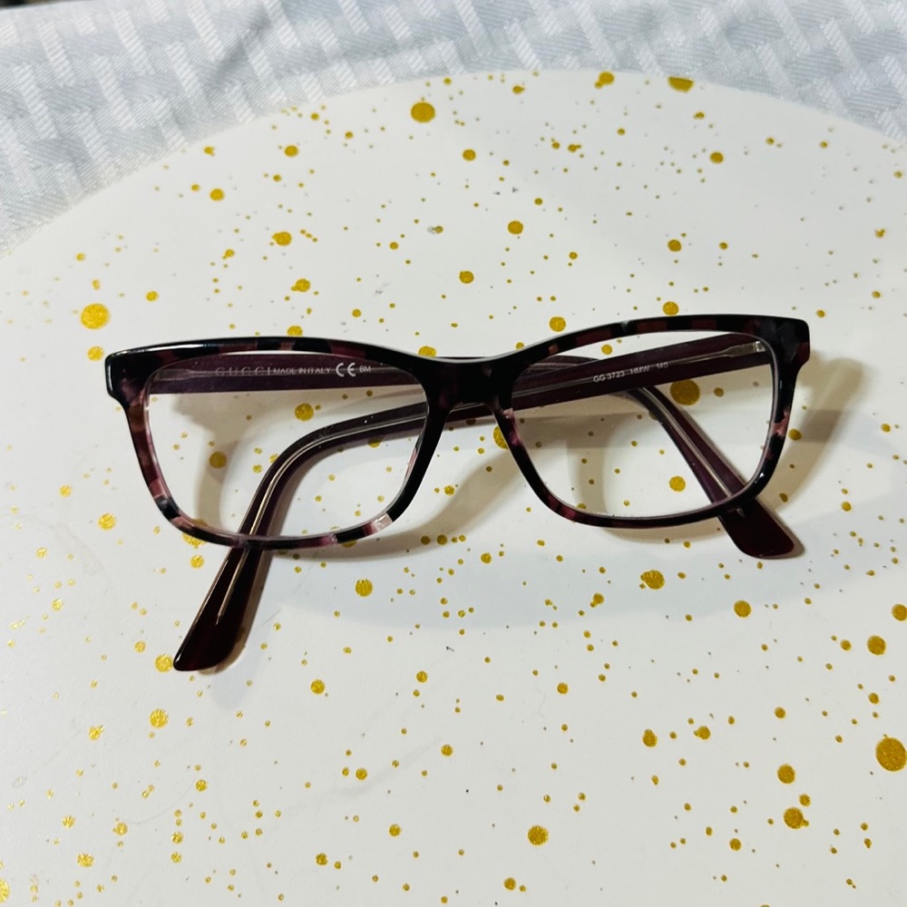 Gucci glasses eyeglasses designer luxury fashion authentic brown red gg logo - Picture 2 of 13